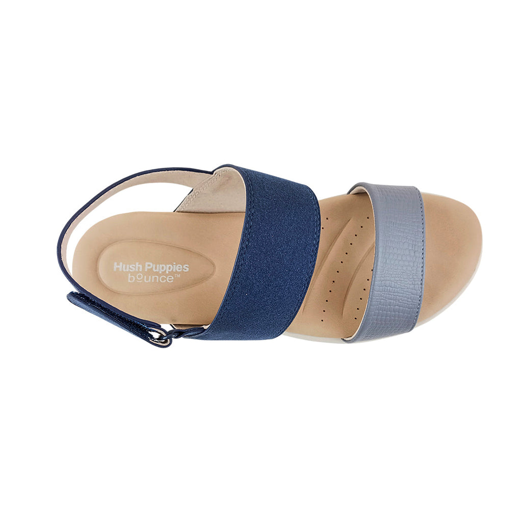 Sandalias flats Denisse 2 para mujer color navy