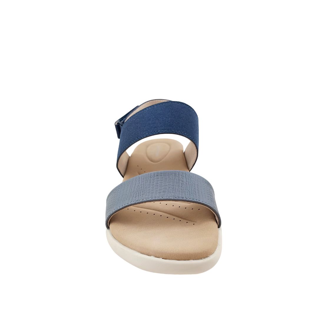 Sandalias flats Denisse 2 para mujer color navy