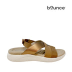 Sandalias flats Denisse 3 para mujer color taupe