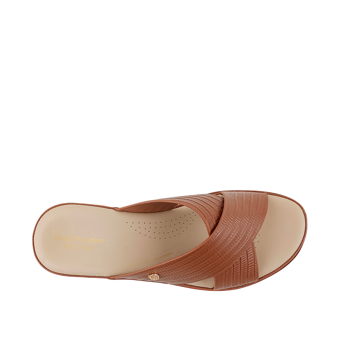 Sandalias flats Shasta para mujer color tan