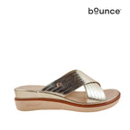 Sandalias de cuña Shasta para mujer color dorado
