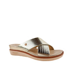 Sandalias de cuña Shasta para mujer color dorado