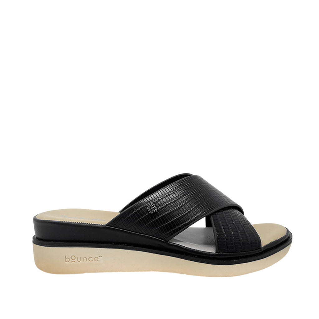 Sandalias flats Shasta para mujer color negro