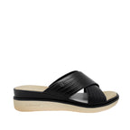 Sandalias flats Shasta para mujer color negro