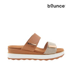 Sandalias de plataforma Gillian 2 para mujer color tan y blanco