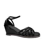 Sandalias de cuña Nathy para mujer color negro