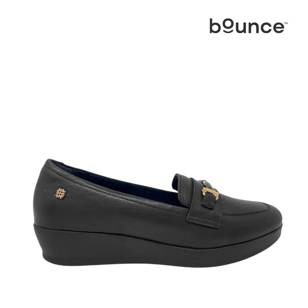 Mocasines de cuña Maritzza para mujer color negro