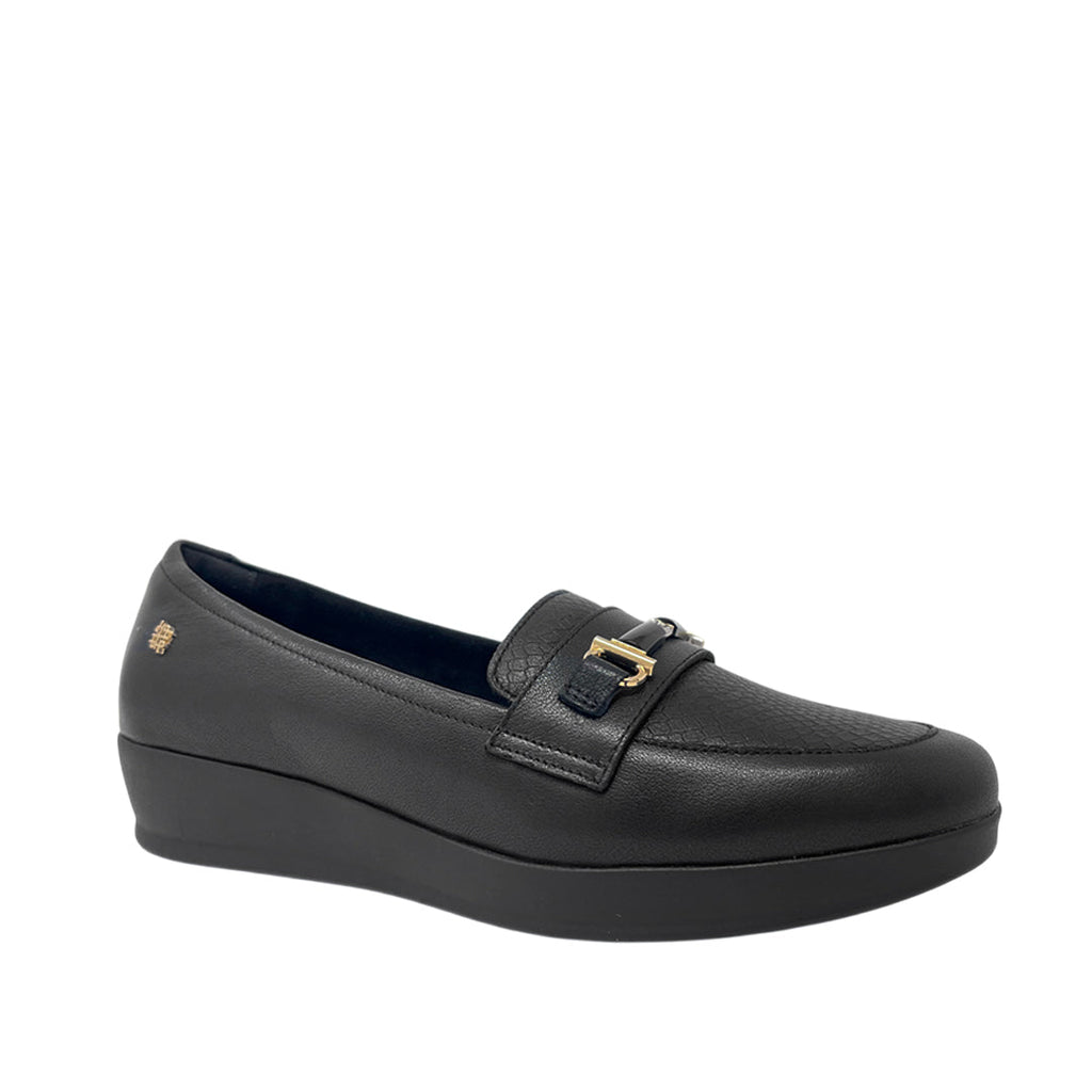 Mocasines de cuña Maritzza para mujer color negro