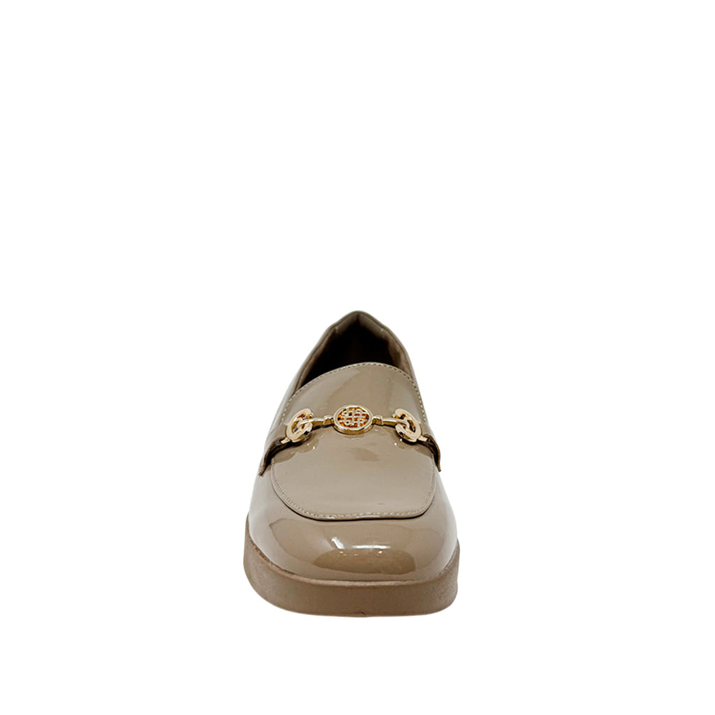 Mocasines de cuña Maritzza 3 para mujer color plateado