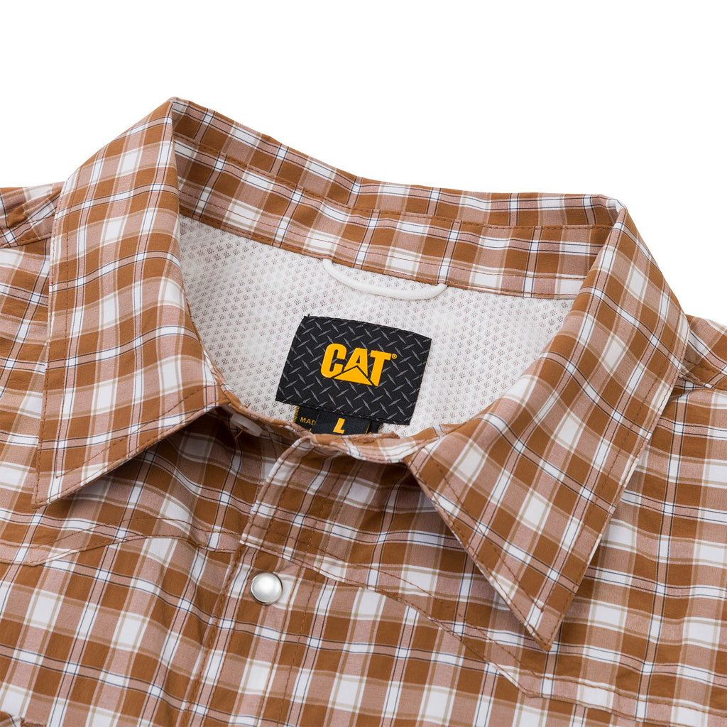 Camisa Western para hombre color bronce