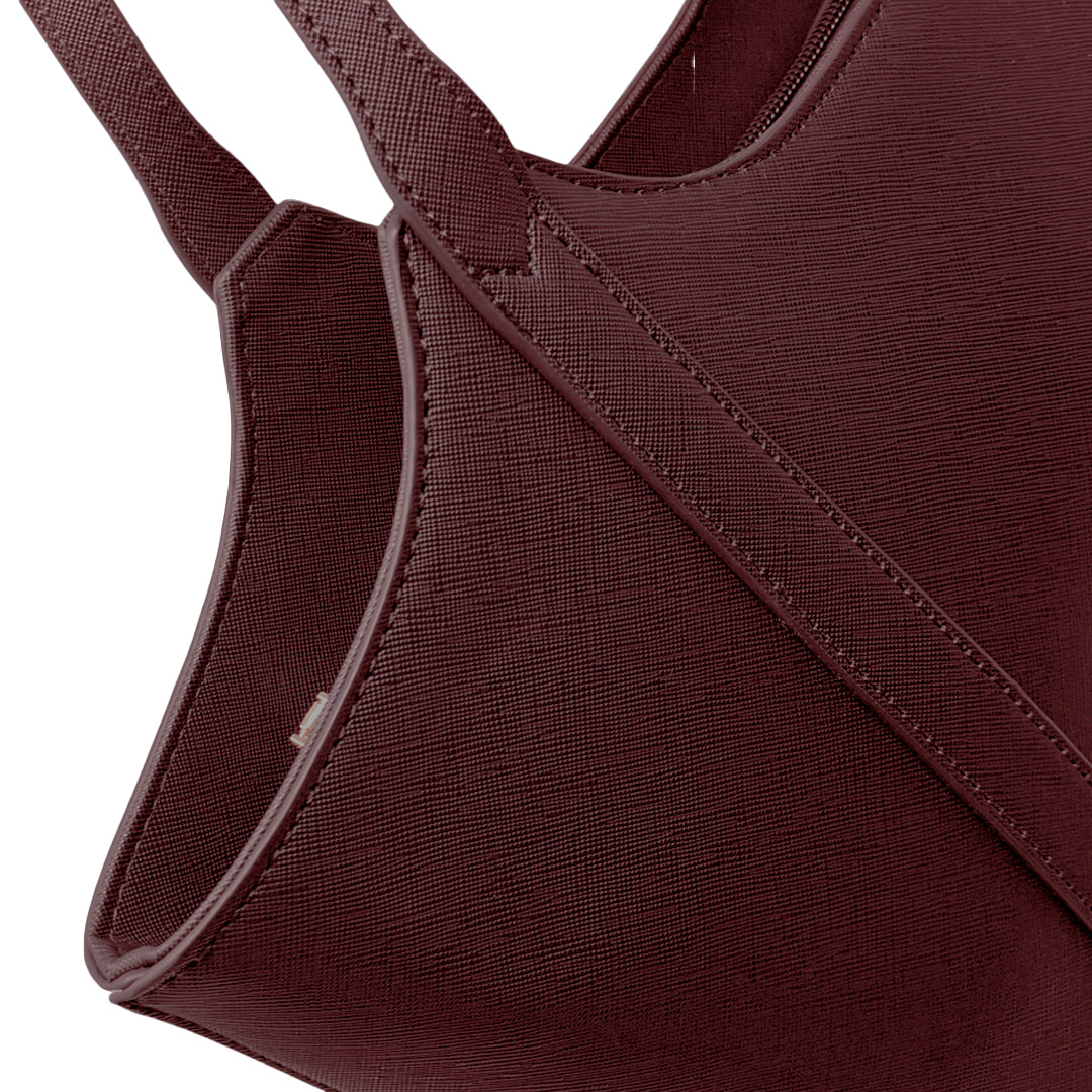 Cartera tote Yeliana para mujer color vino