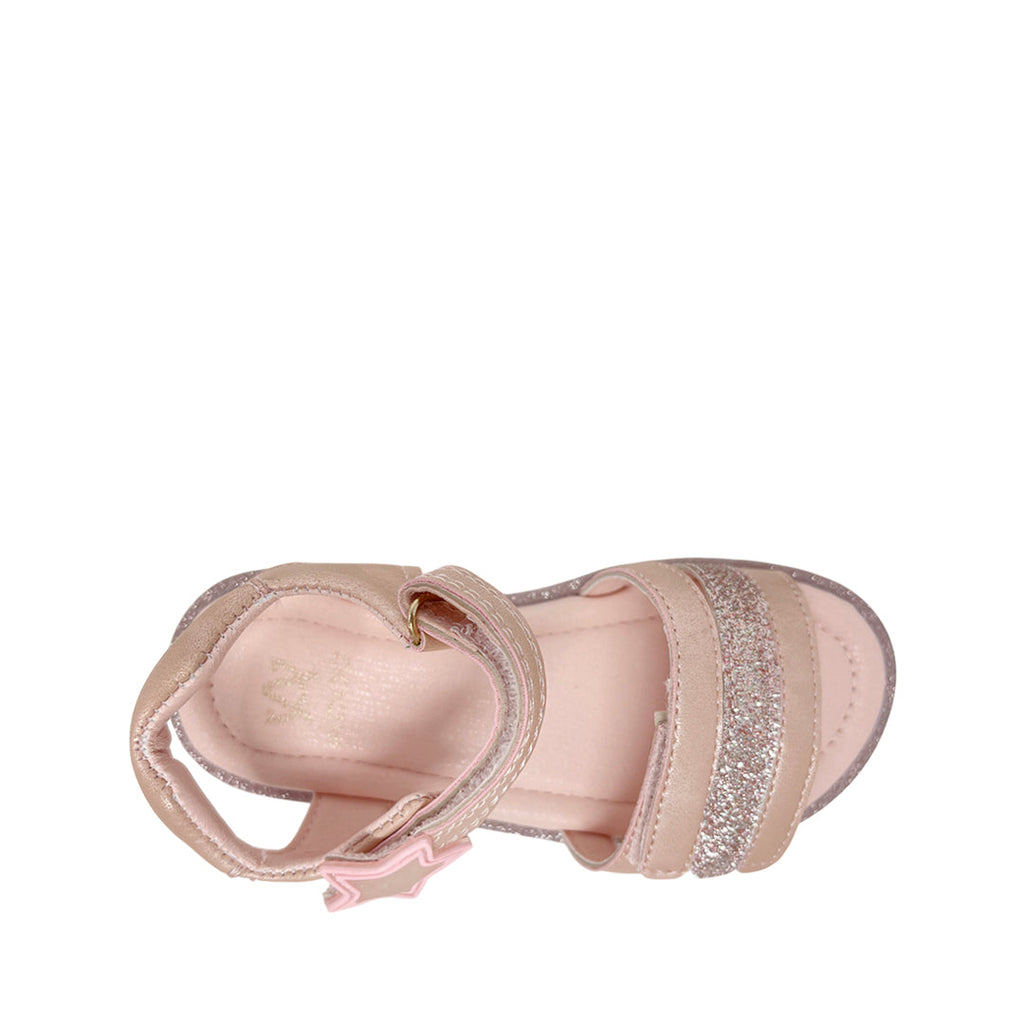 Sandalias Zafira para infante color oro rosa