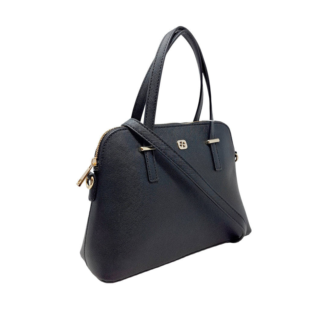 Cartera satchel Paola para mujer color negro