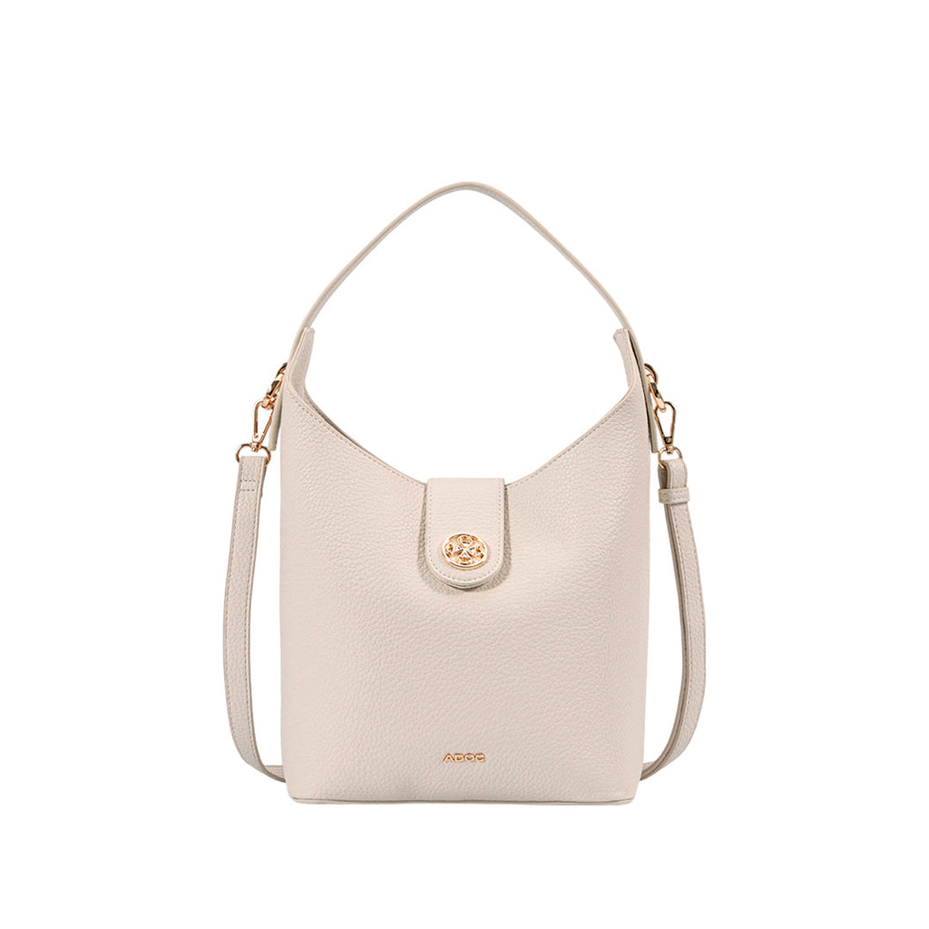 Cartera hobo Serra para mujer color hueso
