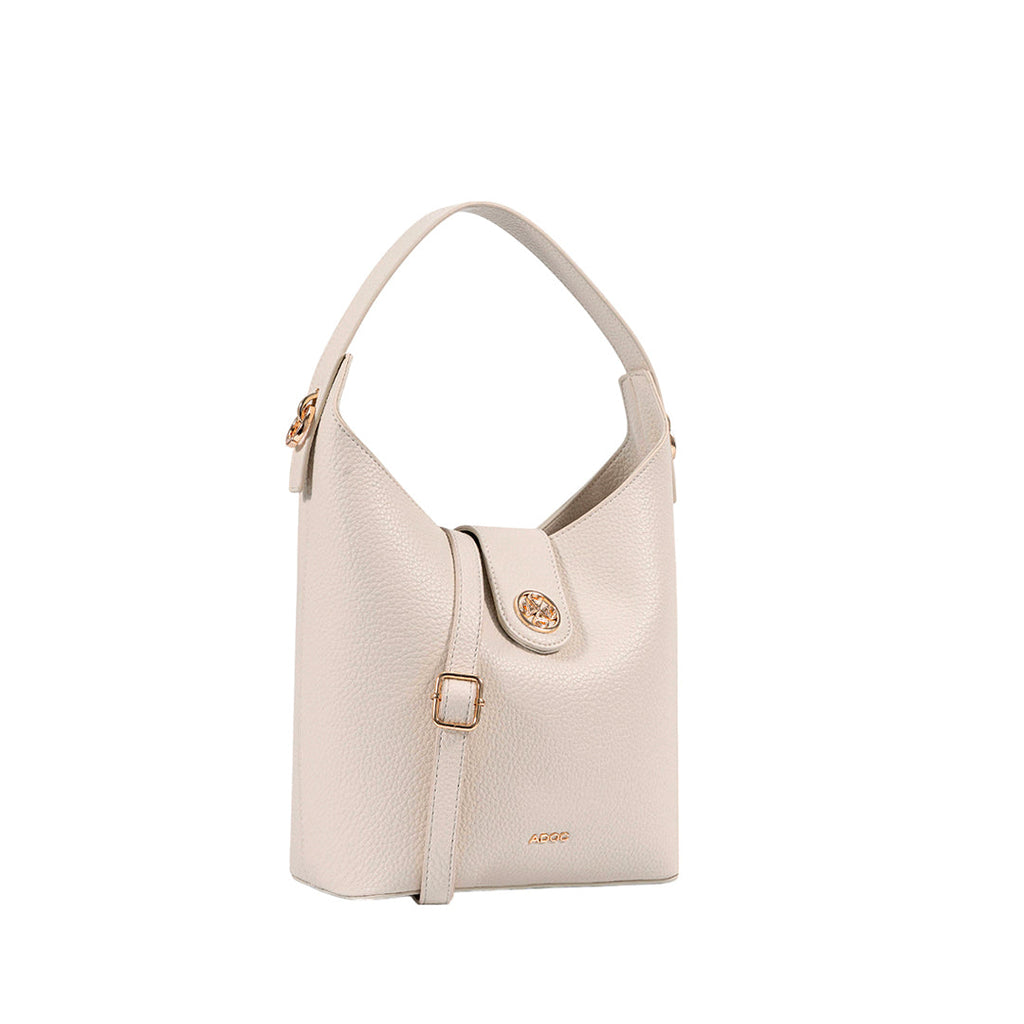 Cartera hobo Serra para mujer color hueso