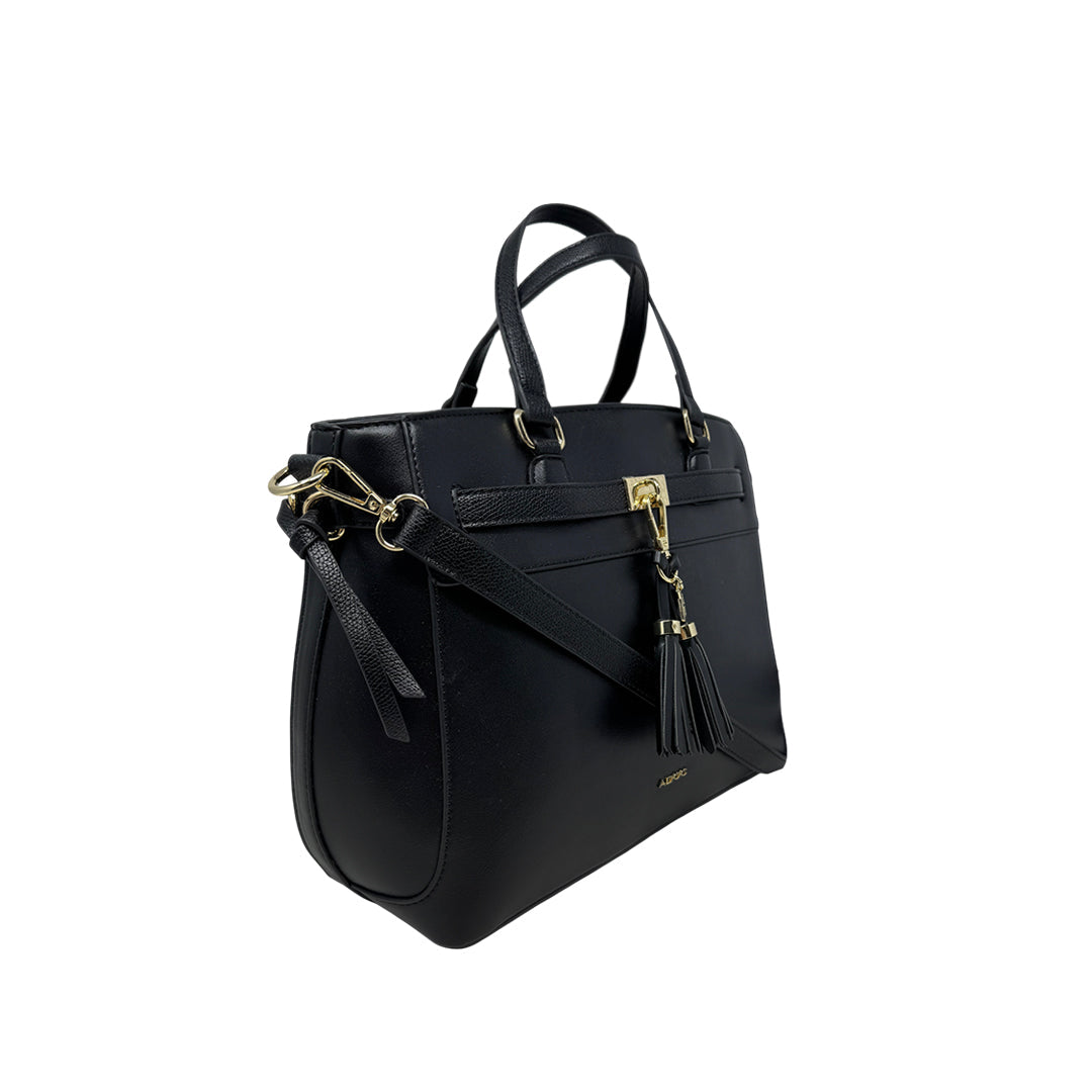 Cartera satchel Nicola para mujer color negro