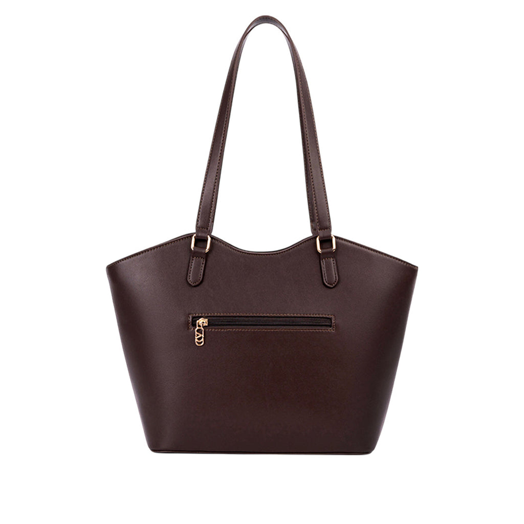 Cartera tote Uria para mujer color café