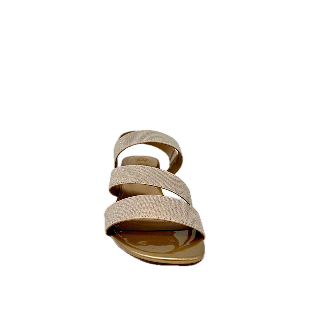 Sandalias de cuña Tafani para mujer color dorado