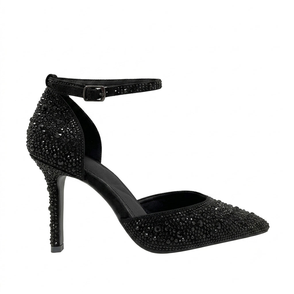Tacones ankle strap Indra para mujer color negro
