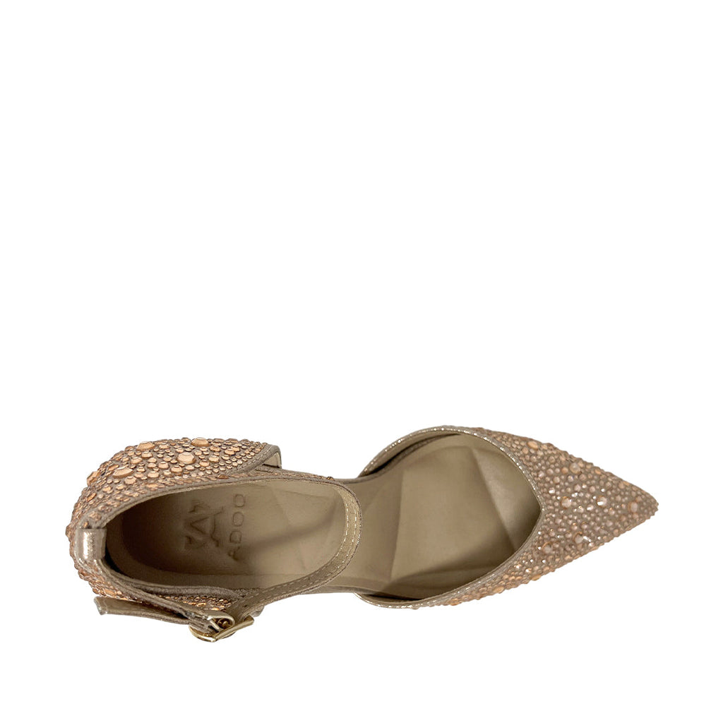 Tacones ankle strap Indra para mujer color nude
