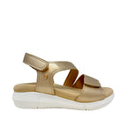 Sandalis de cuña Pame para mujer color dorado