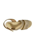 Sandalis de cuña Pame para mujer color dorado