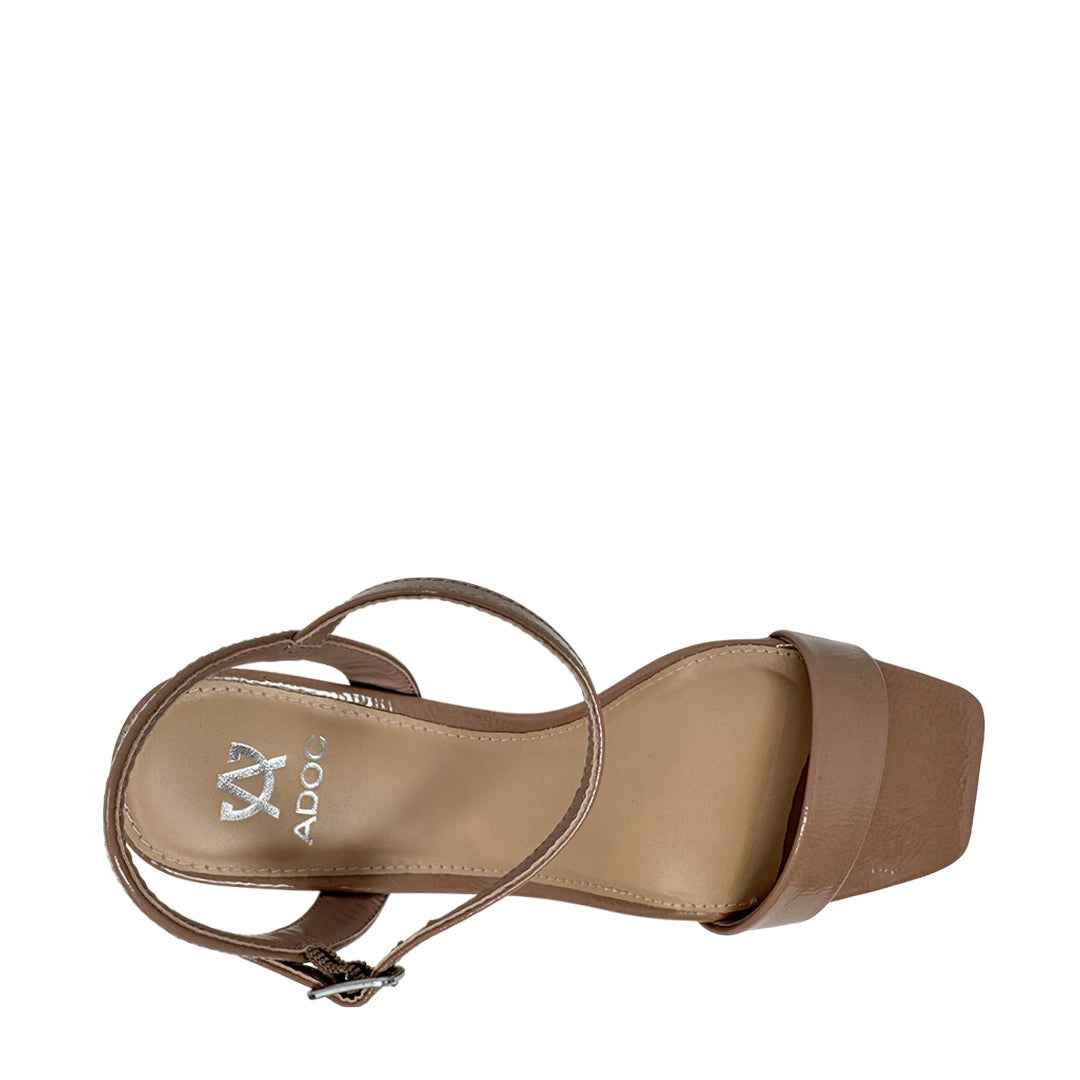 Sandalias de tacón Birdiee para mujer color nude