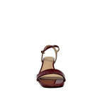 Sandalias de tacón Birdiee para mujer color vino