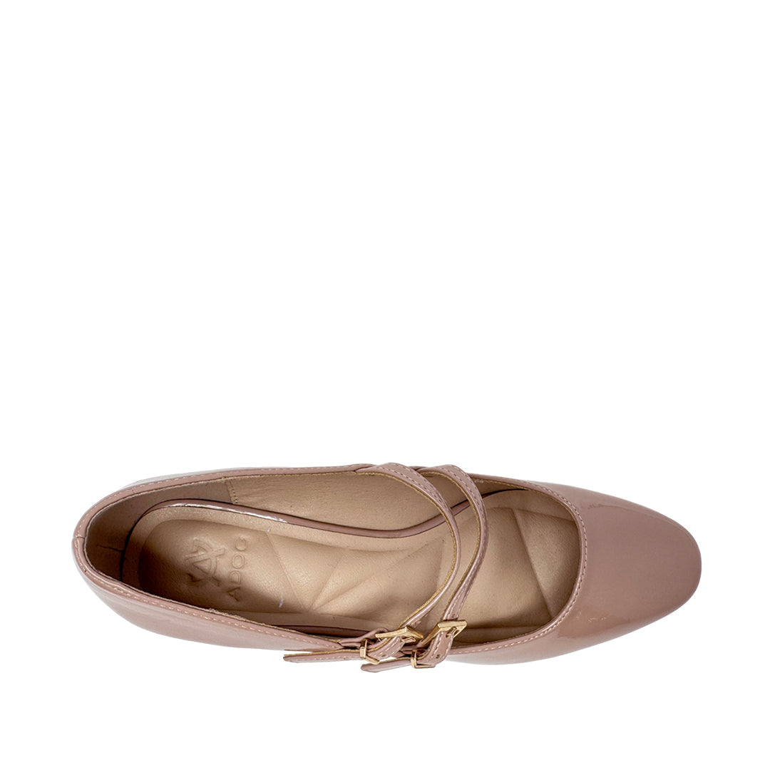 Tacones Victoria para mujer color nude
