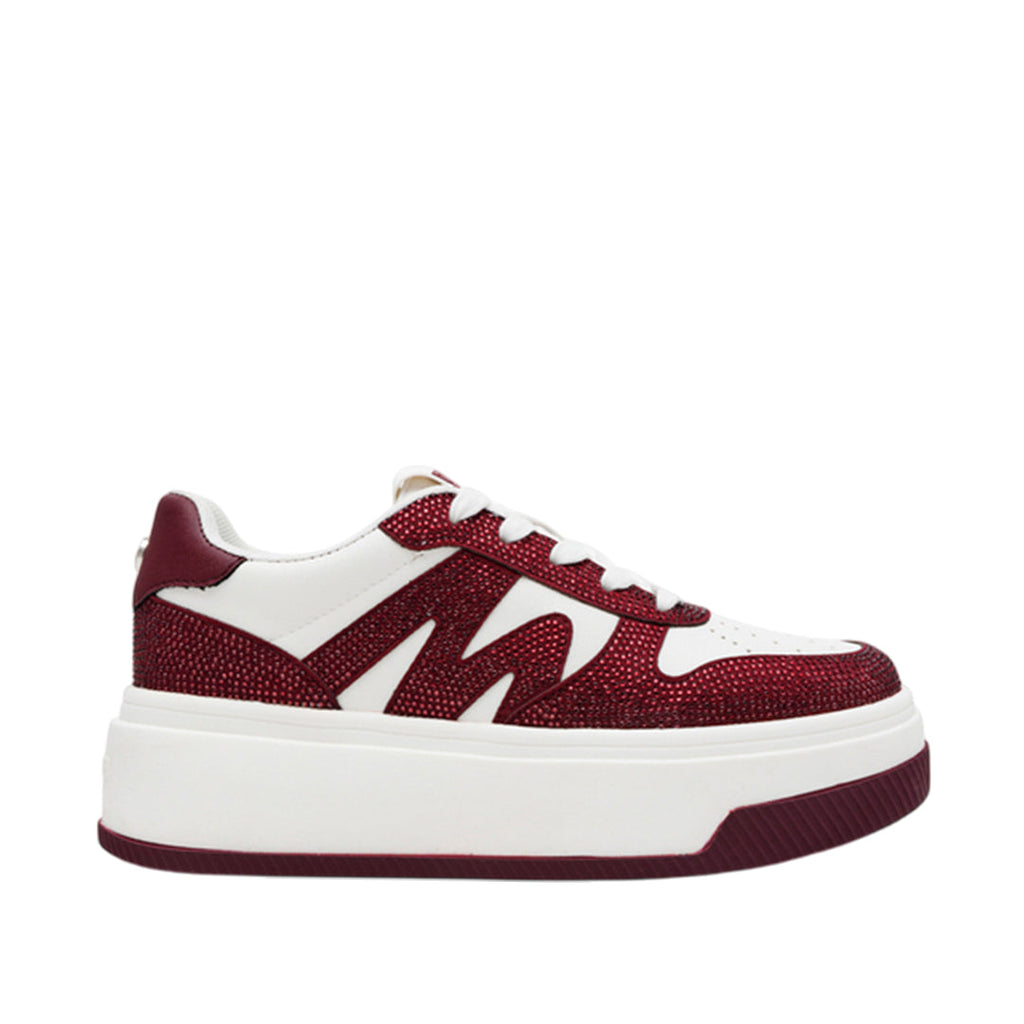 Sneakers Dynamo-R para mujer color burgundy y blanco