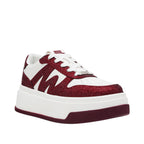 Sneakers Dynamo-R para mujer color burgundy y blanco