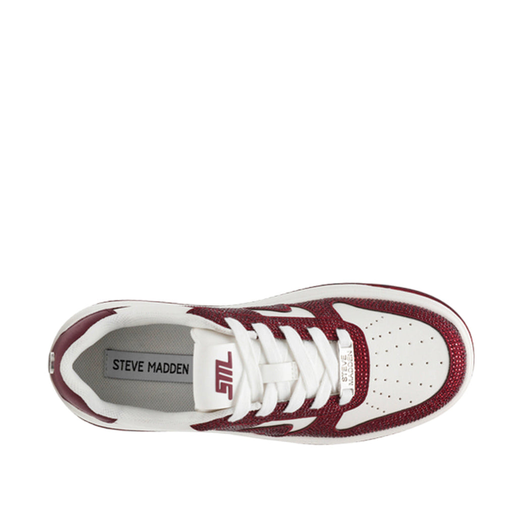 Sneakers Dynamo-R para mujer color burgundy y blanco