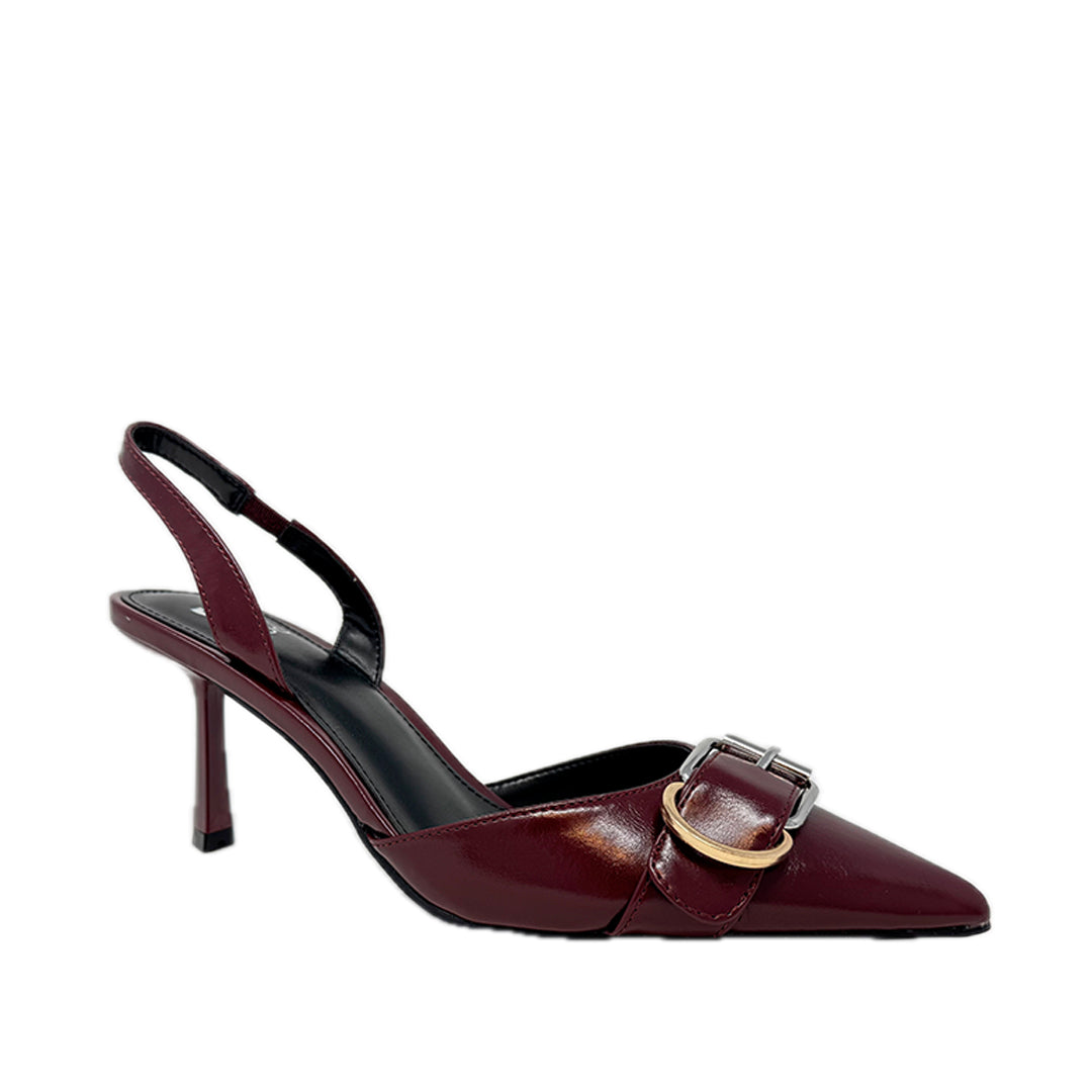 Tacones slingback Ban para mujer color vino