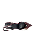 Tacones slingback Ban para mujer color vino