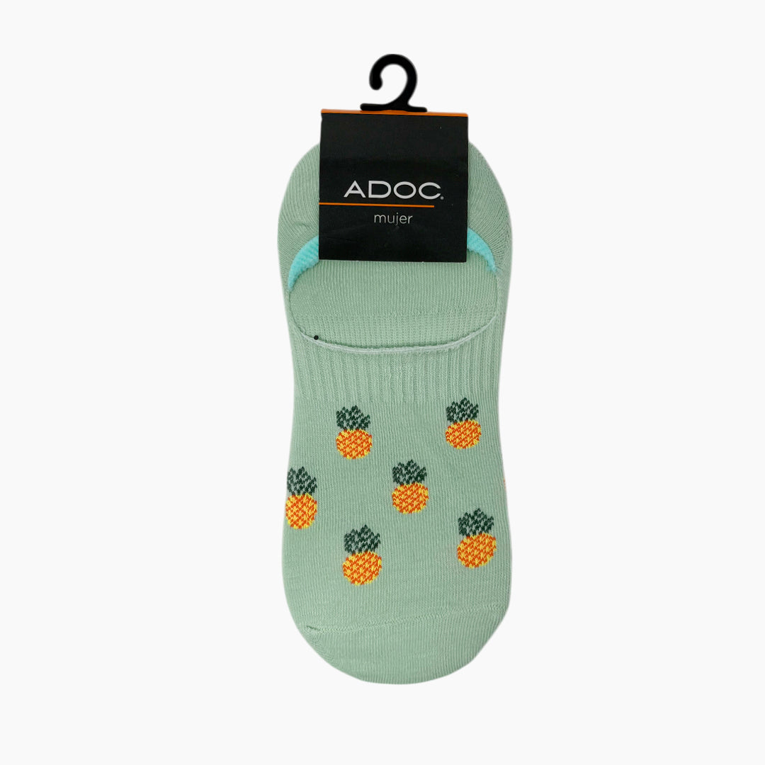 Punteras invisibles Piña unisex color verde menta