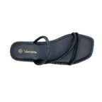 Sandalias flats Nady para mujer color negro