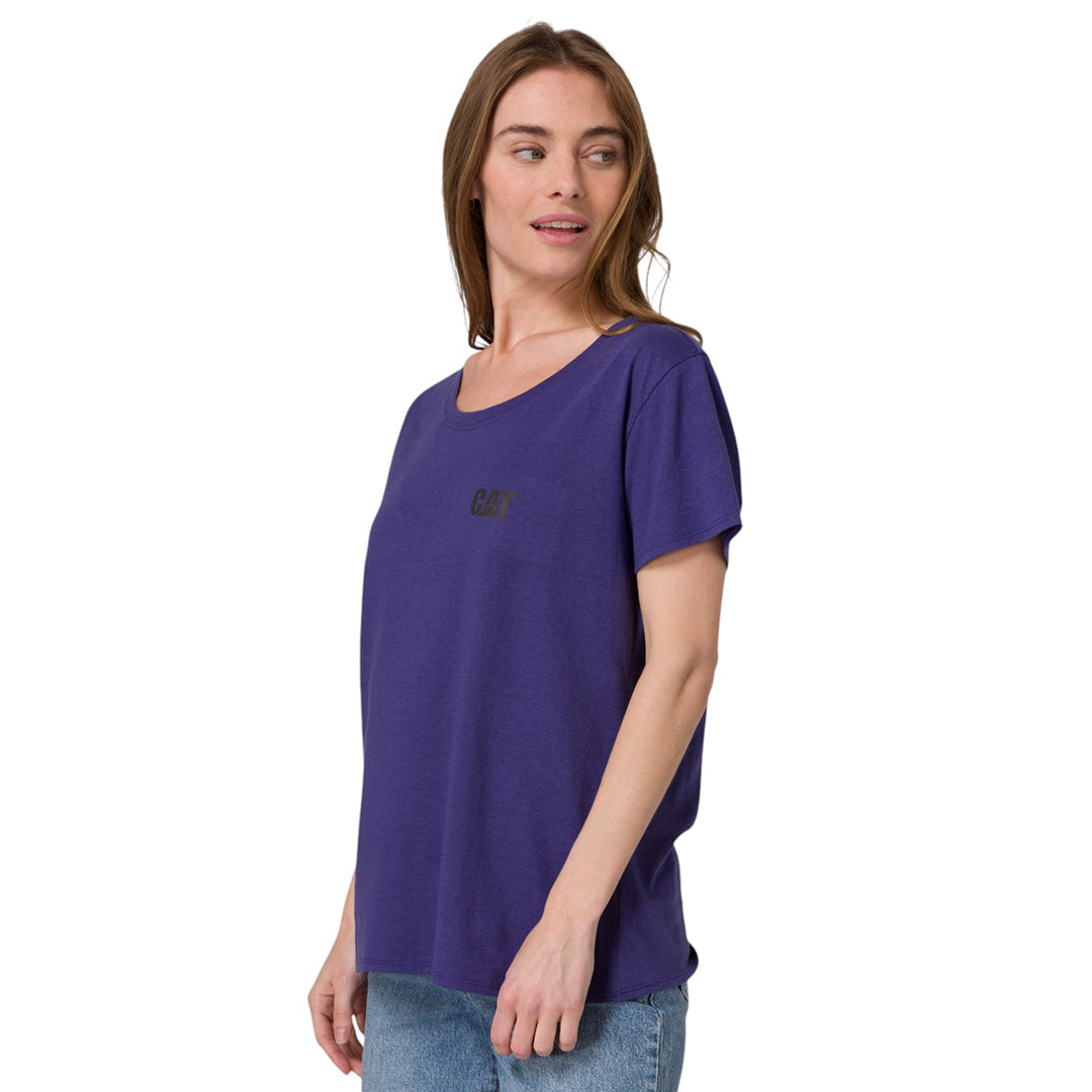 Camiseta Cat Logo para mujer color morado