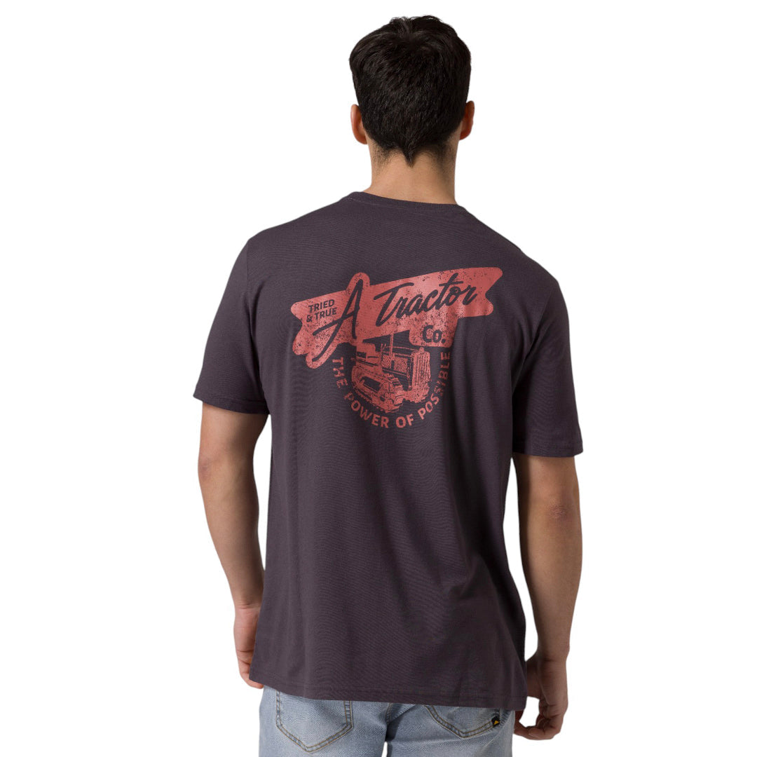 Camiseta Heritage Tractor para hombre color negro