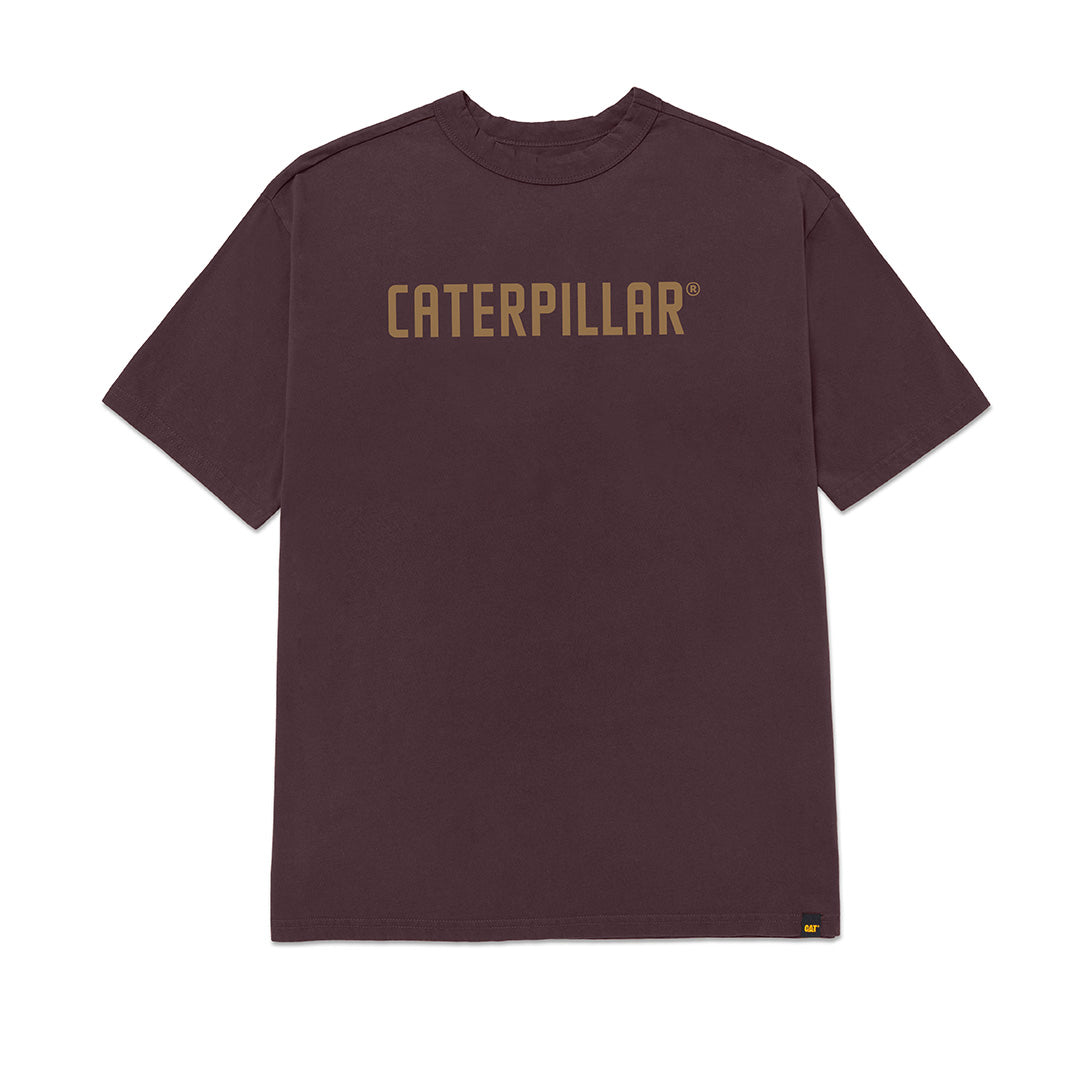Camiseta Caterpillar Puff para hombre color vino
