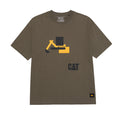 Camiseta Relaxed Geo Excavator para hombre color olivo