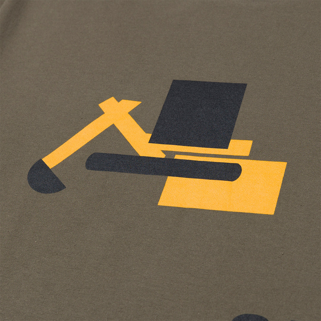 Camiseta Relaxed Geo Excavator para hombre color olivo