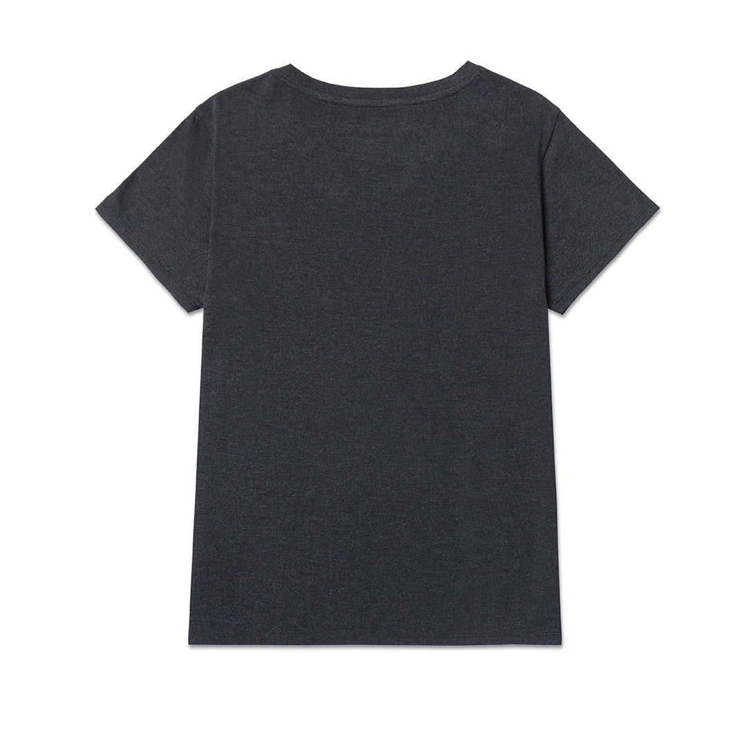 Camiseta V-Neck Graphic para mujer color negro