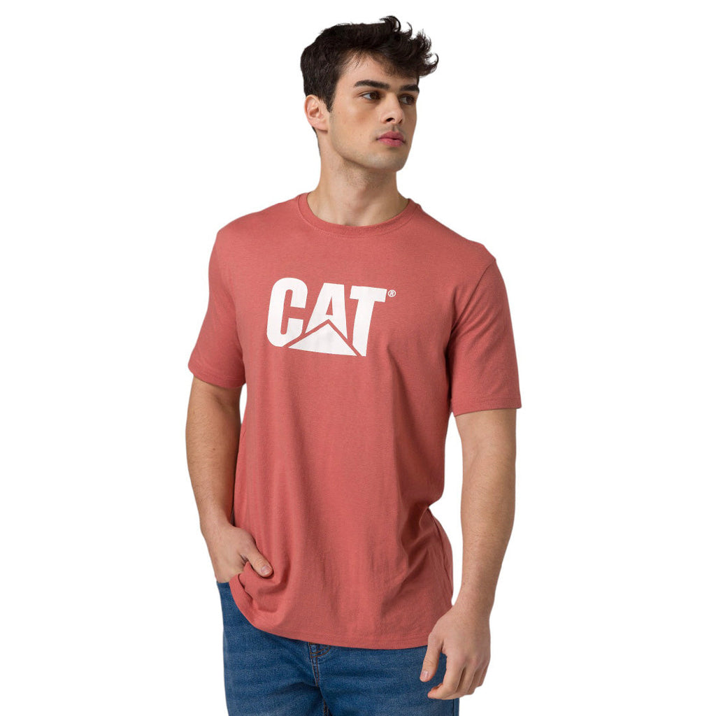 Camiseta Cat Logo para hombre color rosado