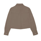 Camisa Lightweight Cropped para mujer color café