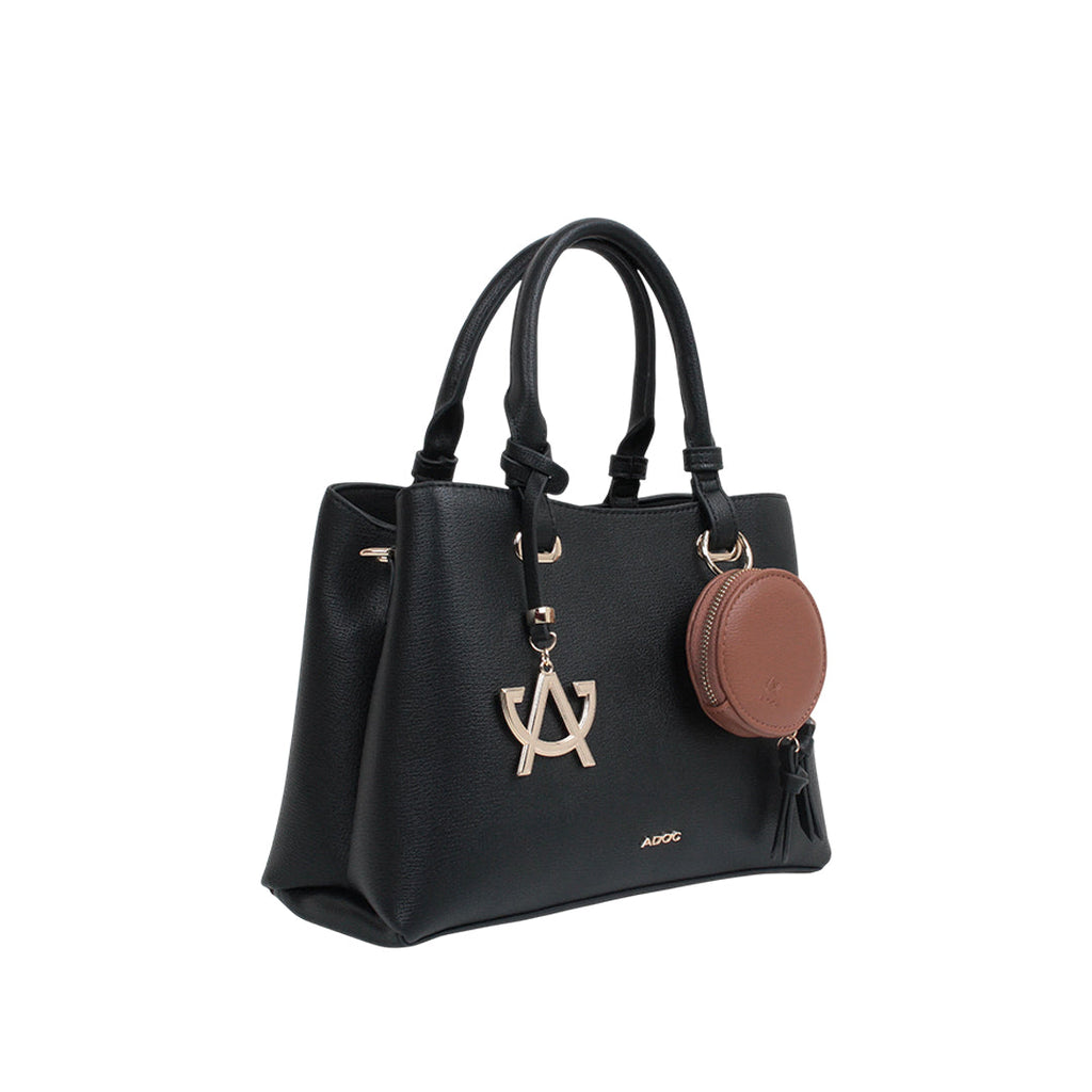 Cartera satchel Alora para mujer color negro