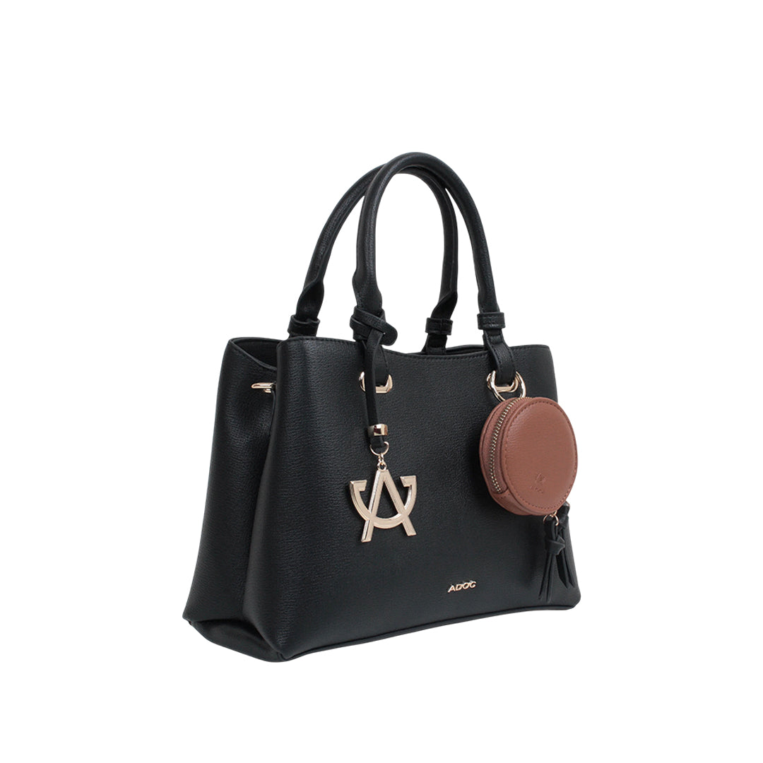 Cartera satchel Alora para mujer color negro