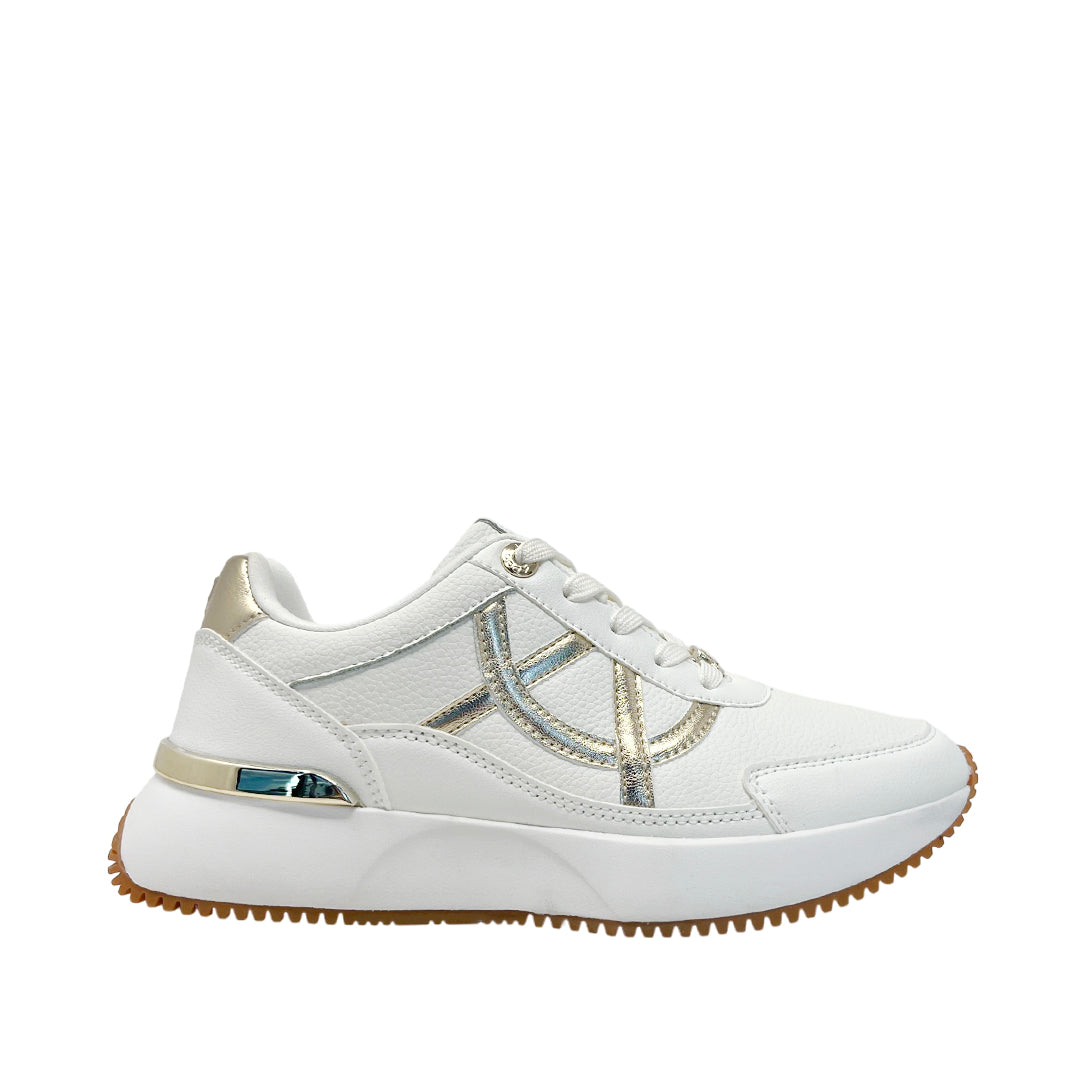 Sneakers Bolton para mujer color dorado y blanco