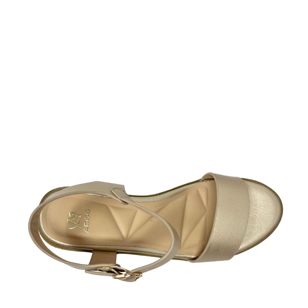 Sandalias de tacón Camila para mujer color dorado