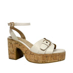 Sandalias de tacón Lena para mujer color hueso