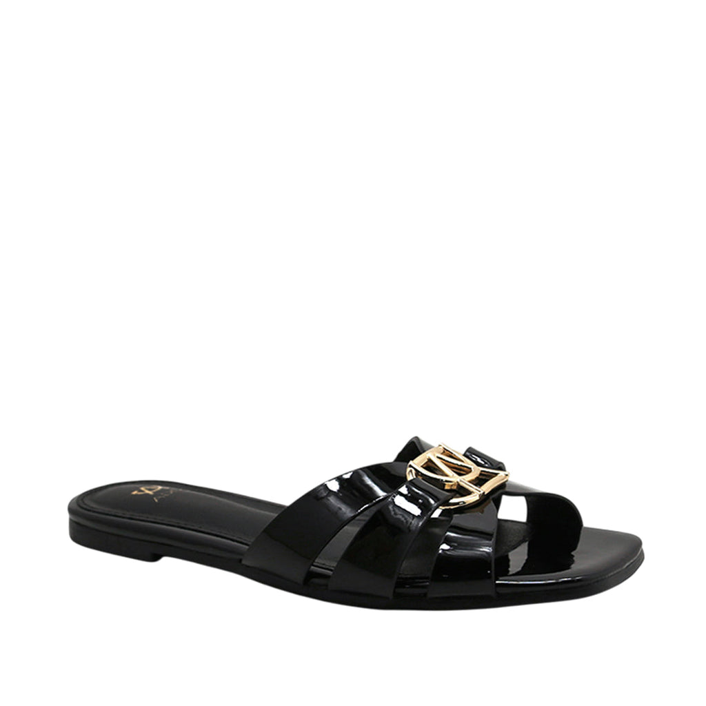 Sandalias slip on Dari para mujer color negro